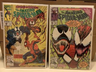 The Spider - Man 362 363 2nd & 3rd App Of Carnage (1992 Marvel Comics)