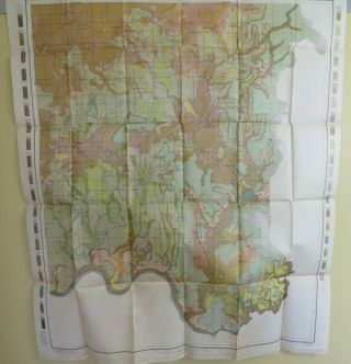 1911 Antique Color Map Madison County Alabama Huntsville Harvest 33x39 0475