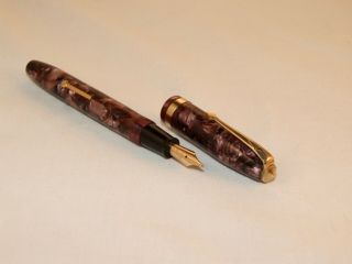 Vintage Conway Stewart 84 Fountain Pen - Lilac Pearl Marble - Lovely Nib - C1955