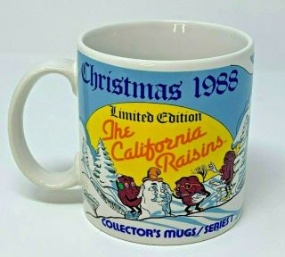 California Raisins Mug 1988 Christmas1988 Limited Edition Collector 