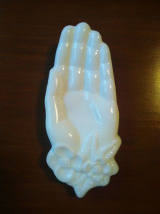 Avon Milk Glass Hand Soap Dish Jewelry Holder