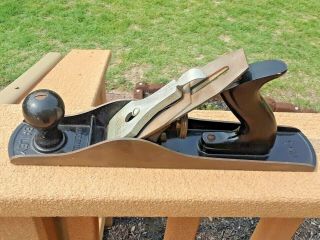Vintage Stanley Bailey 14 " Wood Plane No.  5 Smooth Base Hand Plain