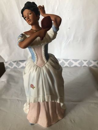 Vintage 1970s African American Porcelain Figurine Homco 1431 Victorian Lady