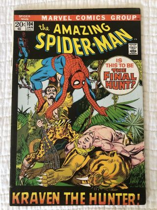 Spider - Man 104 Marvel Comics - Kraven - Roy Thomas - Gil Kane
