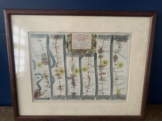 John Ogilby Road From London To Dover Antique Maps Of Britain