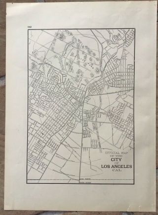 1897 Large Antique Map - " Official Map Of The City Of Los Angeles,  Cal " - G.  Cram