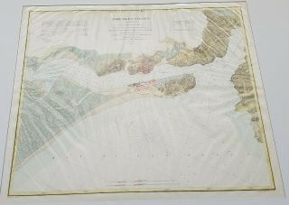 1857 U.  S.  Coast Survey Map Of Mare Island Strait,  San Francisco Bay,  California