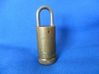 Vintage Brass Barrel Combination Padlock Lock