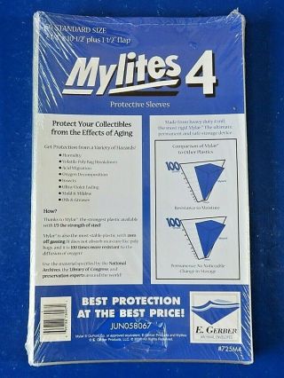 Pack 50 Mylites 4 Mil Mylar Bronze/silver Age Comic Book Bags Standard Sleeves