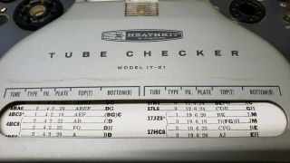 Vintage Heathkit IT - 21 vacuum tube checker tester 2