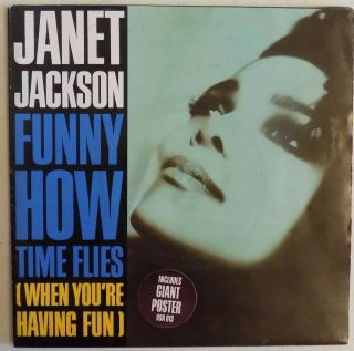 Janet Jackson - Funny How Time Flies - 7 " Single - Uk - Poster Sleeve - 1987 -