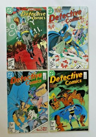 Detective Comics 568 569 570 & 571 Scarecrow Joker Catwoman Dc 1986 Vf/nm