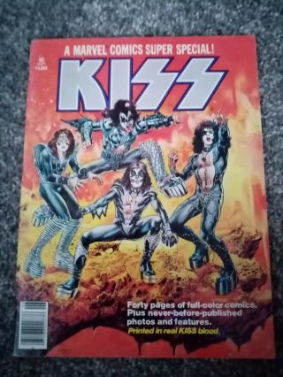 Kiss Marvel Comic.  Vintage.  1977.  Blood.  Gene Simmons Stan Lee