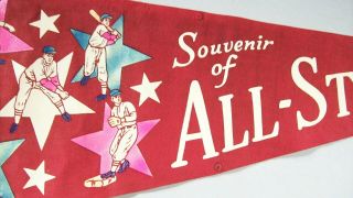 Vintage Felt Pennant,  Souvenir of All Star Game,  Baseball,  c1948 2