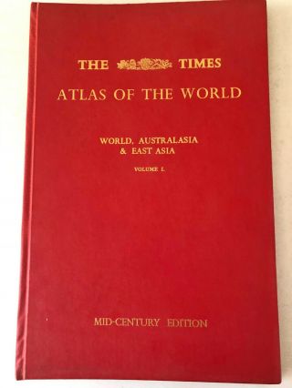THE TIMES ATLAS OF THE WORLD,  MID - CENTURY EDITION,  FIVE VOLUMES 2