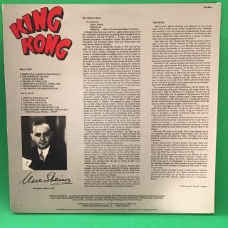 King Kong Soundtrack By Steiner LP 2