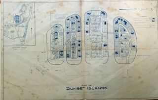 Sunset Islands Miami Beach Florida Blueprint March 15 1938