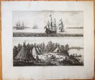 Bruyn Large Print River Ship Archangelsk Russia Saami - 1714