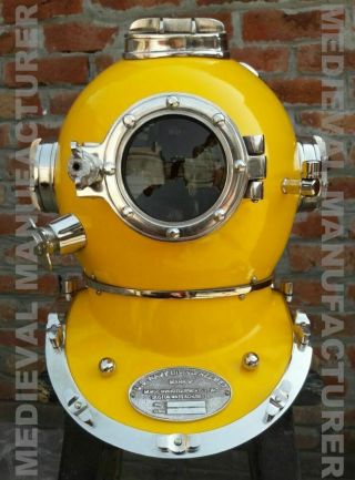 X - Mas 18 Inch Us Navy Diving Helmet Mark V Deep Sea Divers Helmet Vintage Ree 2