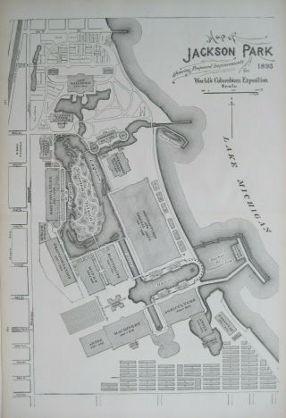 1893 Map Jackson Park World 