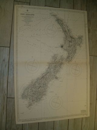 Vintage Admiralty Chart 1212 Zealand 1885 Edn