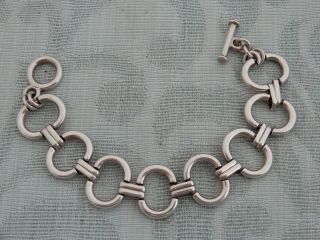 Heavy & Bold Ladies Vintage Sterling Silver Designer Bracelet,  Estate Find Item
