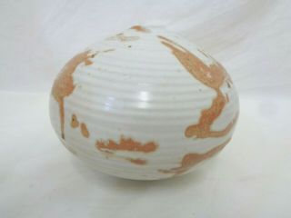 Vintage Vivika Otto Heino Studio Art Pottery Weed Pot Vessel Stoneware Vase Nr