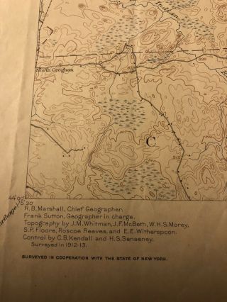 Vintage Quadrangle Map 1944 Lake Bonaparte NY Fort Drum Geological Survey Diana 3