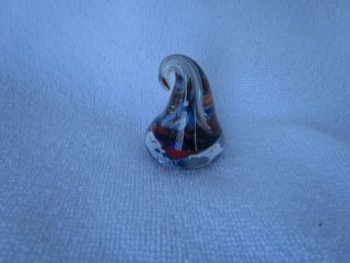 Appalachian Art Glass Multi - Color Hersey Kiss Design Paperweight Quality