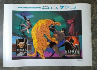 Orig 1992 Batman " The Animated Series " Book Cover Warner Bros Dc Comics No Cuts