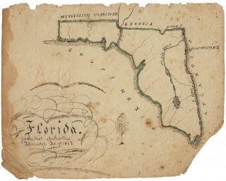 Florida - Early 19th - Century Hand - Drawn Map