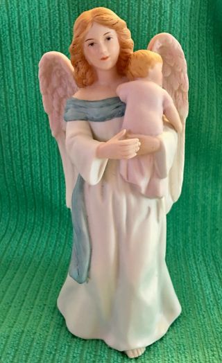 Home Interior Guardian Angel With Child Figurine Homco 1434