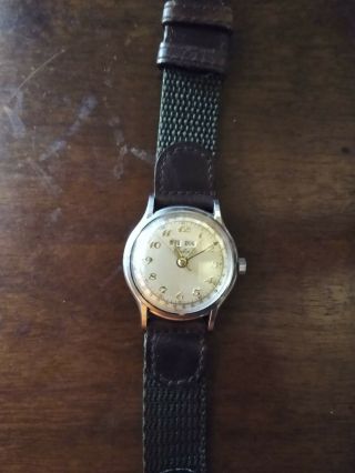 Vintage Croton Mens Wrist Watch With Day And Date And Month Running