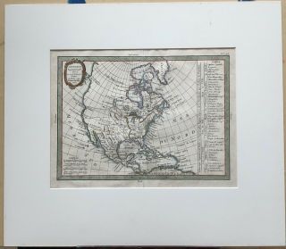 18th Century French Map Of North America