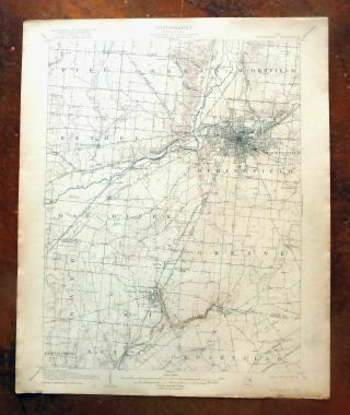 1906 Springfield Ohio Rare Antique Usgs Topo Map Fairborn 15 - Minute Topographic
