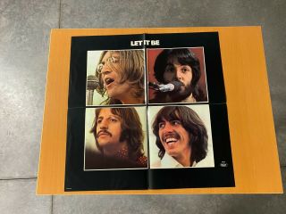 The Beatles Let it Be Vinyl Record LP VG,  /VG Capitol SW 11922 with Poster 3
