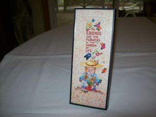 Mary Engelbreit Daffodil Girl 3 - D Framed Wall Hanging/table Top Easel Standing