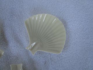 Vintage Set Of 3 [ LENOX ] Sea Shell Design Ashtrays/ or Nut Dishes 2