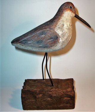 Old Tern Bird Hand Carved Wood Art Sculpture Statue Figurine Vintage Antique Vg