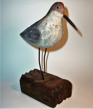 Old TERN BIRD Hand Carved Wood Art Sculpture Statue Figurine Vintage Antique VG 2