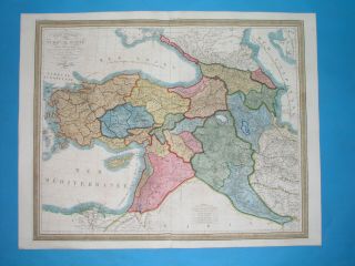 1835 Antique Map Middle East Armenia Palestine Turkey Cyprus Jordan Iraq Georgia