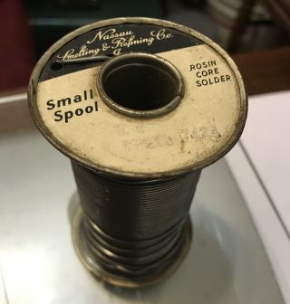 Small Spool Vintage Western Electric Nassau Rosin Core Solder