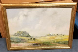 Vintage Pennsylvania Impressionist Landscape Oil Painting John E Berninger
