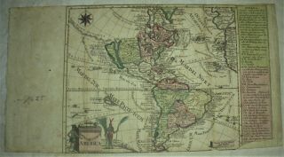 ANTIQUE 1749 JOHANN SCHREIBER MAP OF AMERICA W/ CALIFORNIA AS AN ISLAND vafo 2