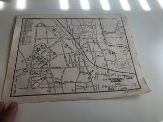 1947 Army Advisory Map Military Post Ww2 Nanking Nanjing China Rare