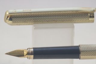 Vintage Elysee No.  60 Barleycorn Gold Plated Medium Fountain Pen
