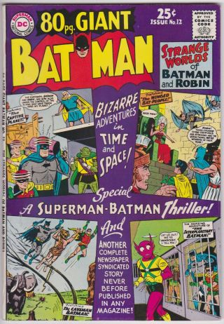 80 Page Giant 12 Vf - 7.  5 Caveman Batman And Other Strange Batman Stories