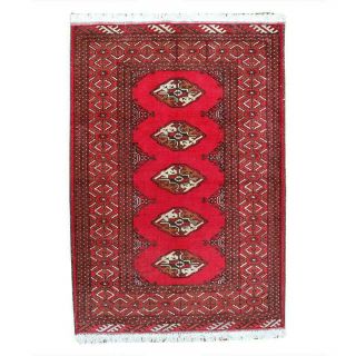3x5 Vintage Hand Knotted Oriental Wool Traditional Geometric Floor Area Rug