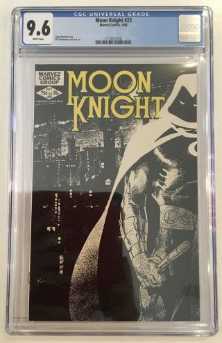 Moon Knight 23 Bill Sienkiewicz Cover Cgc 9.  6 White Pages Marvel 1982