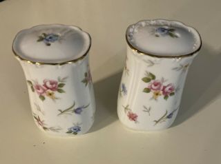Vintage Porcelain Salt Pepper Sugar Shaker Floral Motif Gold Rimmed 3